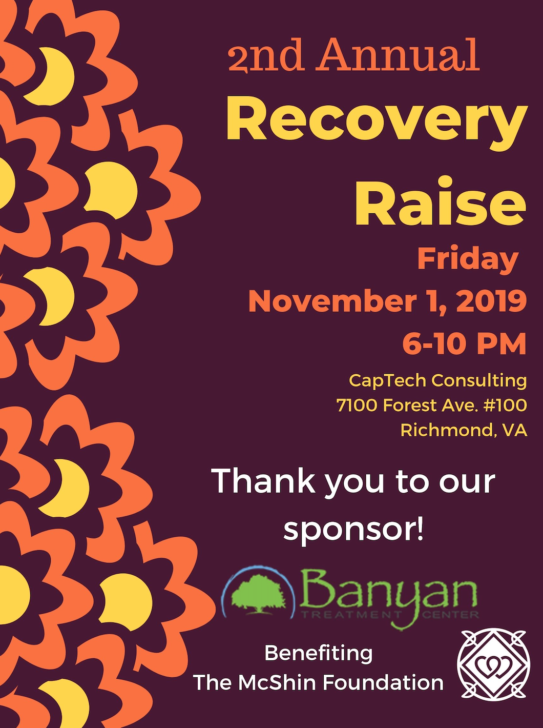 flyer for Recovery Raise