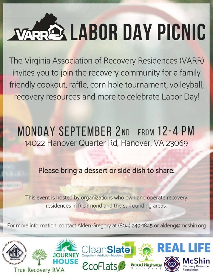 flyer for VARR Labor Day Picnic
