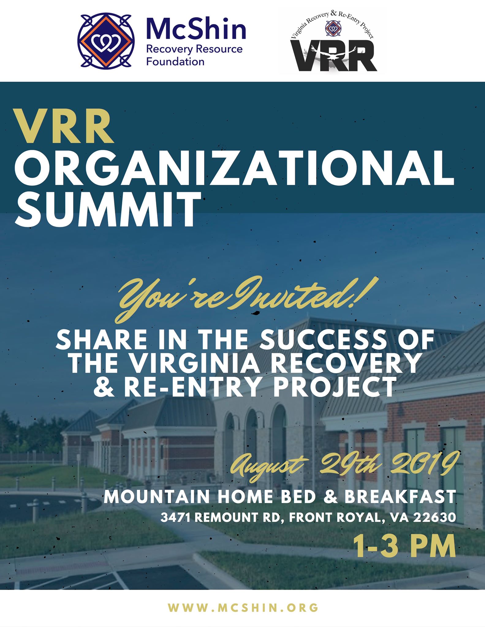 Flyer for VRR event