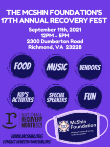 17th Annual Recovery Fest @ The McShin Foundation